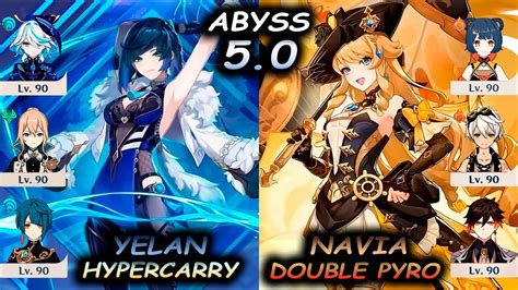 C0 Yelan Hypercarry C0 Navia Double Pyro Spiral Abyss 5 0 Genshin