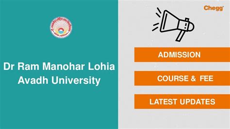 Dr Ram Manohar Lohia Awadh University Rmlau Faizabad