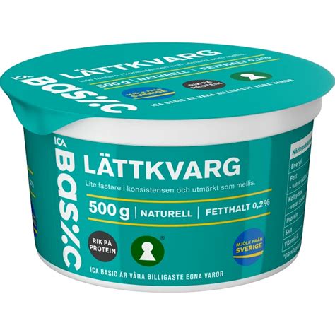 Lättkvarg Naturell 0 2 500g ICA Basic Handla mat online från din