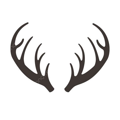 Of Deer Antlers Silhouette Icon Hunting Trophy And Wreath Stylized