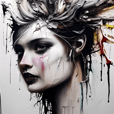 Angel Woman Painting By Guy Denning And Agnes Cecile · Creative Fabrica