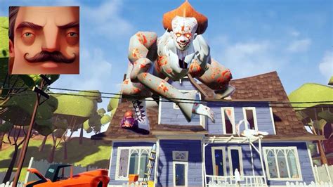 Hello Neighbor My New Neighbor Big Pennywise Exe Big It Exe Act 2 Gameplay Walkthrough Youtube