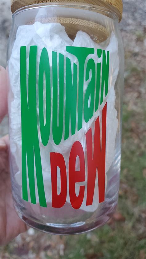 Mountain Dew Glass Mountain Dew Iced Coffee Glass Personalized Mt Dew