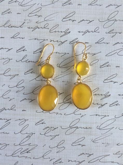 Yellow Chalcedony Semi Precious Gemstones By Corinneandfiona