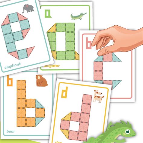 Magna Tile Lowercase Letter Cards - Teaching Mama