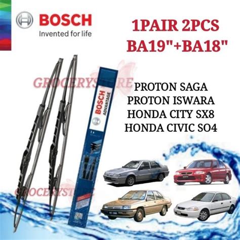 Bosch Advantage Wiper Blade Set Saga Iswara City Sx Civic So