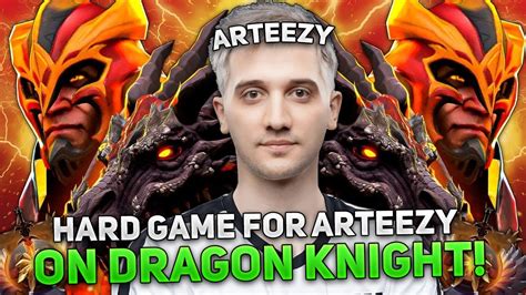 Hard Game For Arteezy On Dragon Knight In High Mmr Dota Youtube