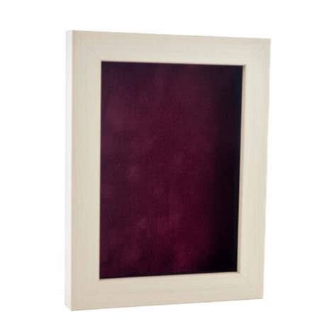 Natural Whitewash Shadow Box Frame Acrylic Front Dark Red Suede 30 Sizes 20x24 20x24 Kroger