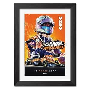 Tenorarts Daniel Ricciardo Poster Formula One Racer Painting Laminated