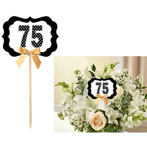 75th Birthday Anniversary Table Decoration Party Centerpiece Pick