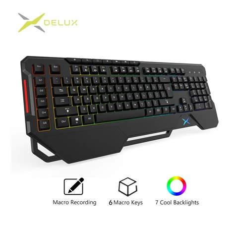 Teclado Gaming Delux K Usb Led Rgb Macro Keys Mercado Libre