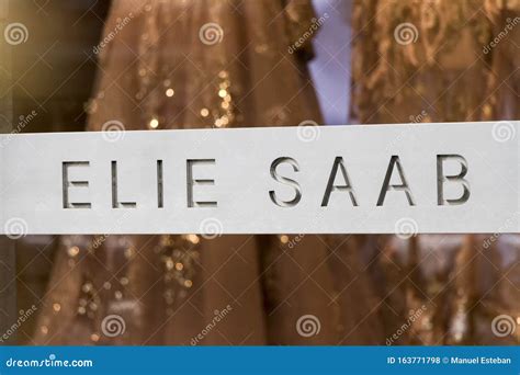 Elie Saab Logo on Elie Saab Store Editorial Stock Photo - Image of luxury, store: 163771798