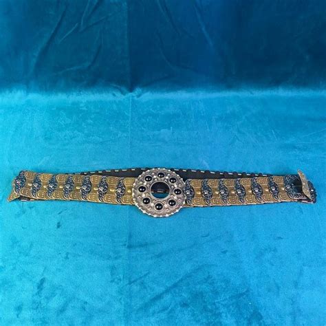 Vintage Accessories Vintage Rinestone Scaled Stretch Belt