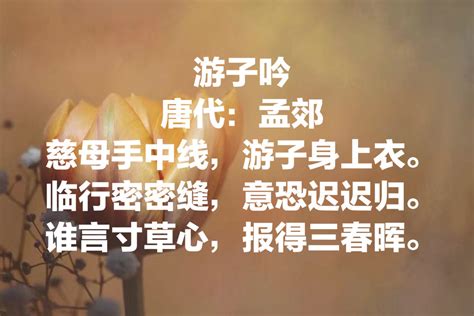 关于母亲的诗句古诗（关于母爱的古诗词）