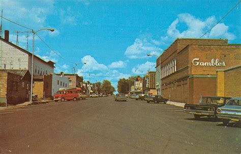 Park Falls Wisconsin Historic Bldgs Street View Antique Postcard K71999