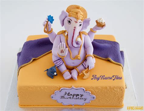 Happy Birthday Ganesh Cake Images - birthday card message