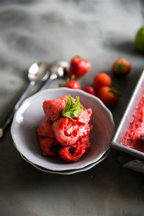 Lime And Strawberry Sorbet Recipe