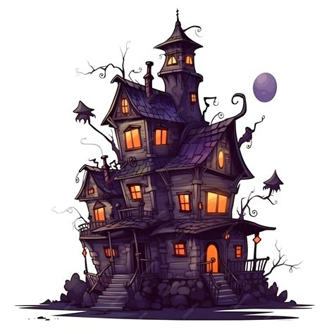 Premium Vector | Cartoon haunted house