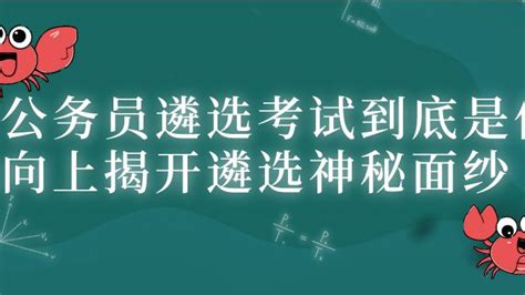 公务员遴选考试到底是什么？向上揭开遴选神秘面纱 哔哩哔哩