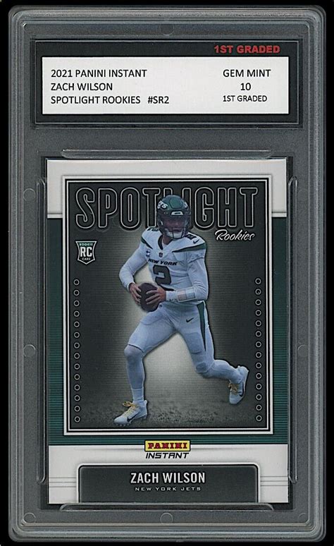 Zach Wilson 2021 Panini Instant NFL Spotlight Rookies 1st Graded 10