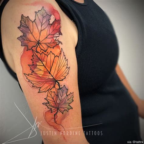 Pin By Kasey Shumaker On Tattoos Autumn Tattoo Watercolor Tattoo