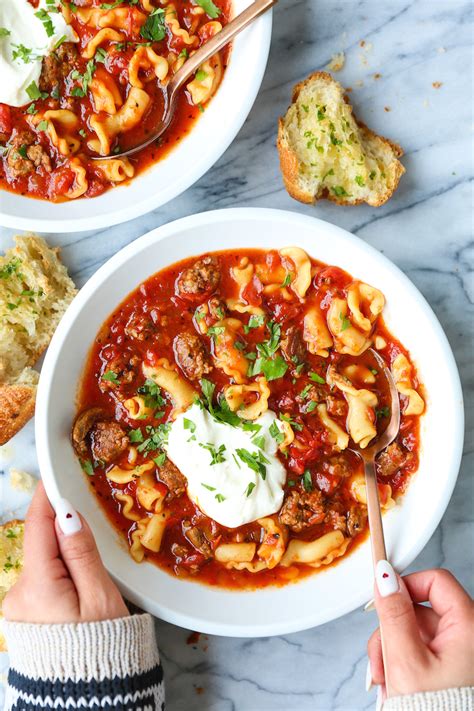 Slow Cooker Lasagna Soup Damn Delicious