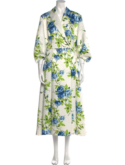 Emilia Wickstead Floral Print Long Dress W Tags Neutrals Dresses