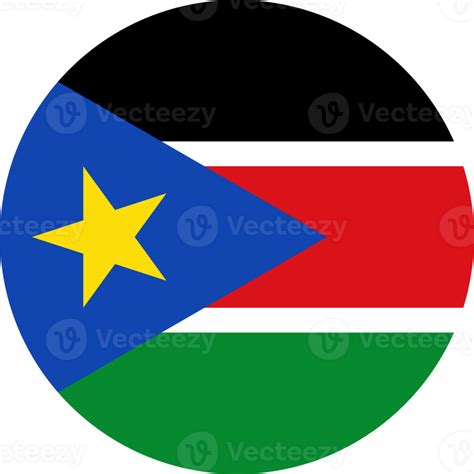 South Sudan Flag Round Icon 46449819 Png