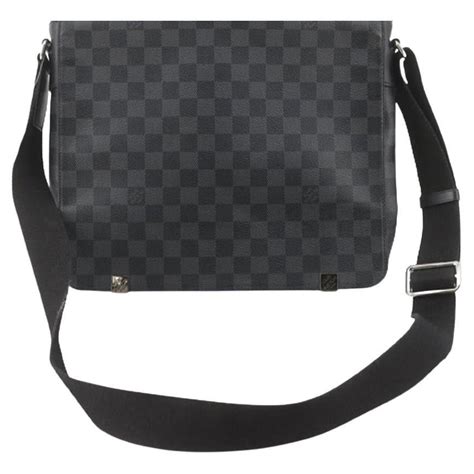 Louis Vuitton Damier Graphite Canvas Leather District Mm Messenger Bag At 1stdibs