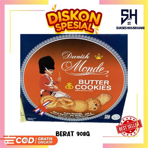 Jual Danish Monde Butter Cookies 908 Gr BIscuits TIN Kaleng Besar