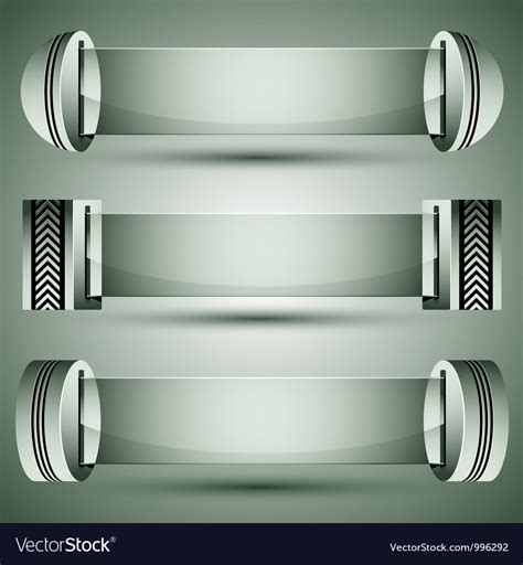 Horizontal Web 3d Banners Royalty Free Vector Image