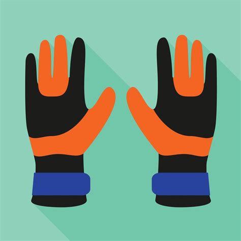 Rafting Gloves Icon Flat Style Vector Art At Vecteezy