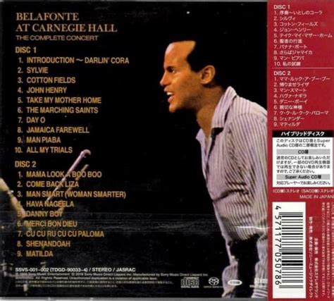 Stereo Sound Belafonte At Carnegie Hall Sacd