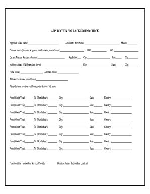 Fillable Online 2 APPLICATION FOR BACKGROUND CHECK Cssalaskaorg Fax