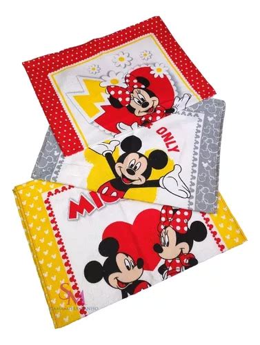 Kit 3 Panos De Prato Copa Atoalhado Mickey Minnie 23 Dohler