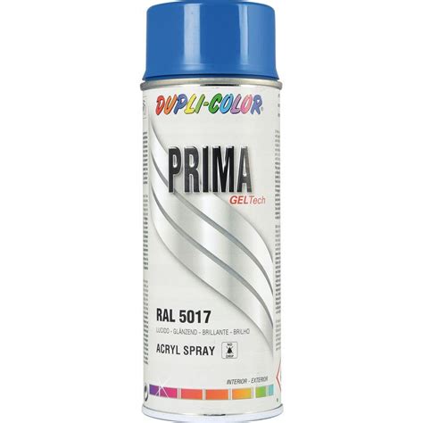 Peinture Prima Ral 5017 Bleu Trafic Brillant 400ml Dupli Color Planet