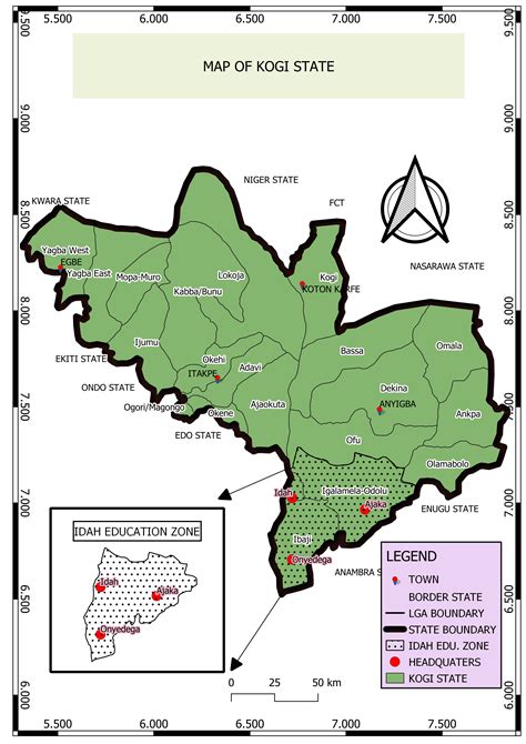 Map of Kogi State | Spatialnode