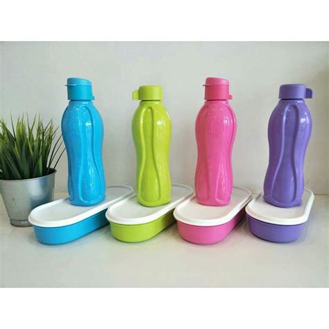 Tupperware Candy Pop Eco Bottle 500ml Oval Keeper 450ml Set Shopee Malaysia