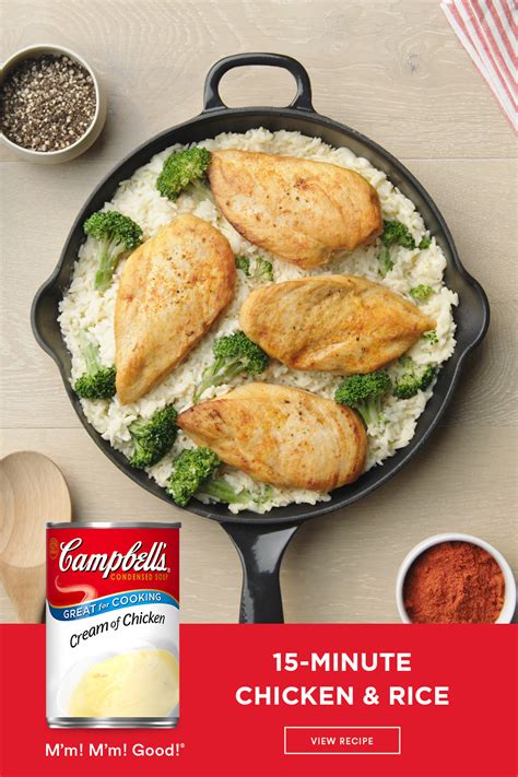 15 Minute Chicken And Rice Dinner Campbells® Recipes Recipe Campbells Soup Recipes Recipes