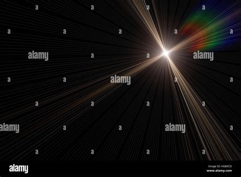 Futuristic Glowing Light Flare Background Design Illustration Stock