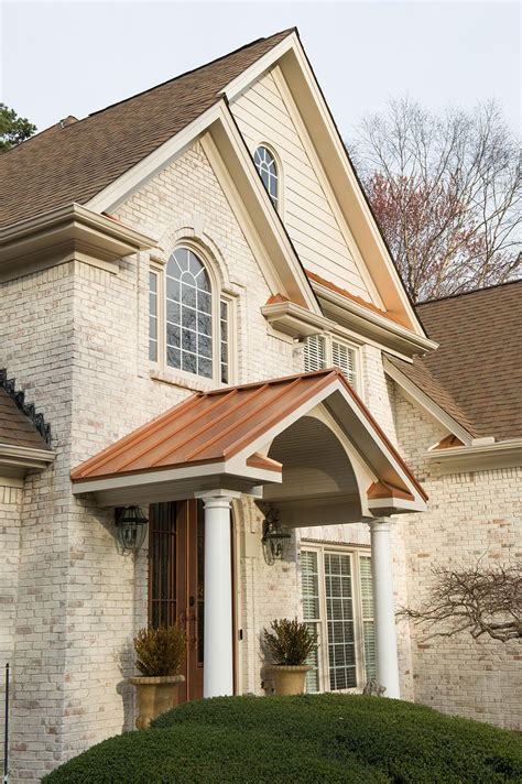 Copper Portico Porch Design Porch Gable Home Exterior Makeover