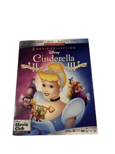 Cinderella Ii Iii Blu Ray Dvd Digital Disney Movie Club W Slipcover Brand New Ebay