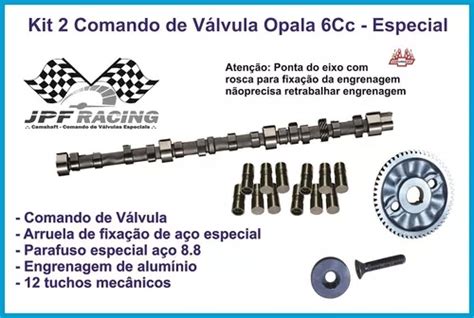 Comando Valvula Esportivo Opala 6cc 260s tucho eng fx Frete grátis