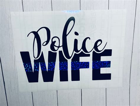 Police Wife Decal Etsy