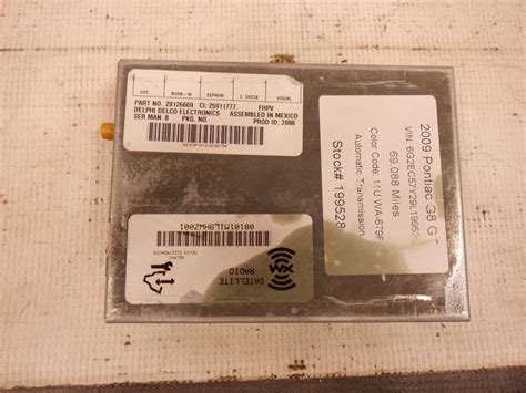 2009 Pontiac G8 Gt Onstar Communication Module 25826499 Oem Ebay