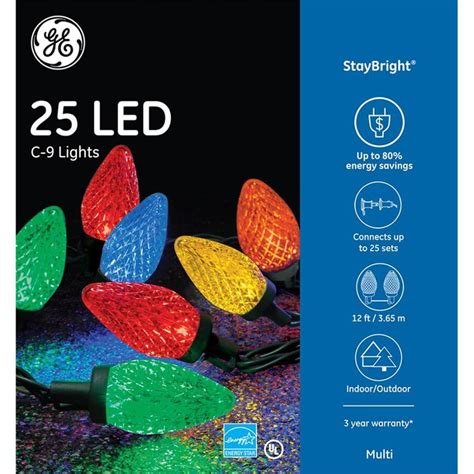 Ge Staybright Count Ft Multicolor Led Plug In Christmas String