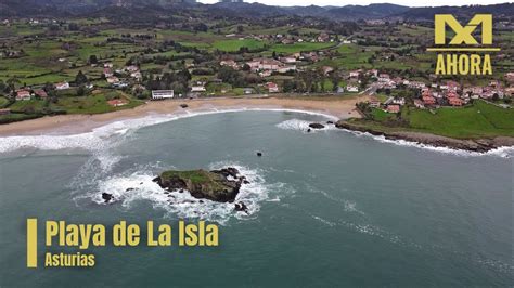 PLAYA DE LA ISLA COLUNGA ASTURIAS A VISTA DE DRON YouTube