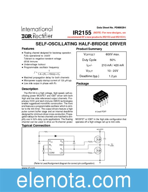 Ir Datasheet Pdf Kb International Rectifier Pobierz Z Elenota Pl