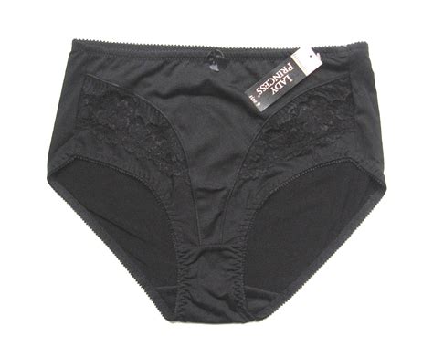 Vintage Lady Princess Intimates NEW Women S Luxury Lace Satiny Microfiber Bikini Brief XL XL