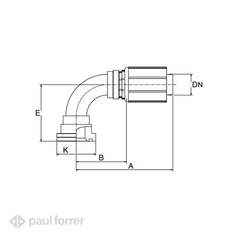 Paul Forrer AG G Pressarmaturen SAE Flansch 6000 Psi 90 Bogen